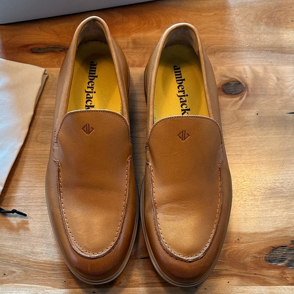 Amberjack Tan Leather Slip-On Loafers for Men - Picture 2 of 8